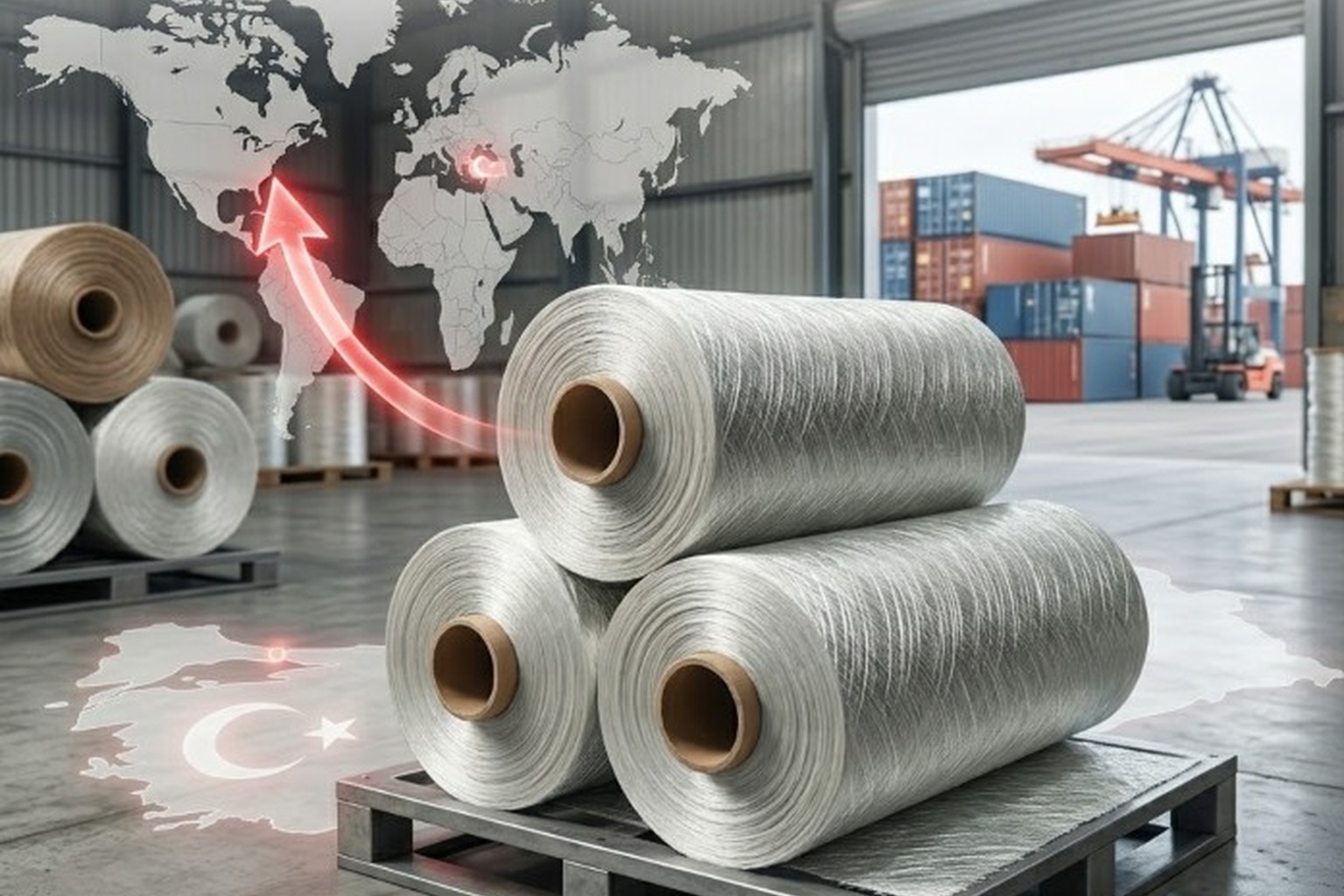 Industrial composite production themed visual